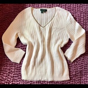 💝LAUREN RALPH LAUREN BABY CABLE V NECK SWEATER